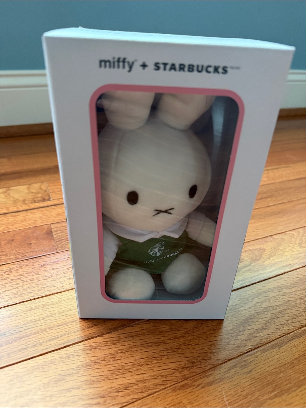 Starbucks White Miffy Plush with Green Apron